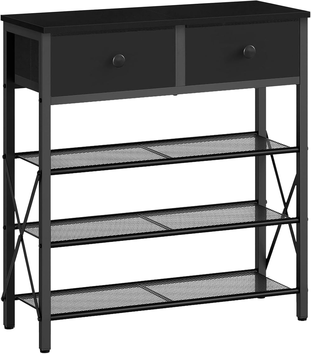YATINEY 4 Tier Shoe Rack, Large Capacity Shoe Storage Organizer, Metal Shoe S...