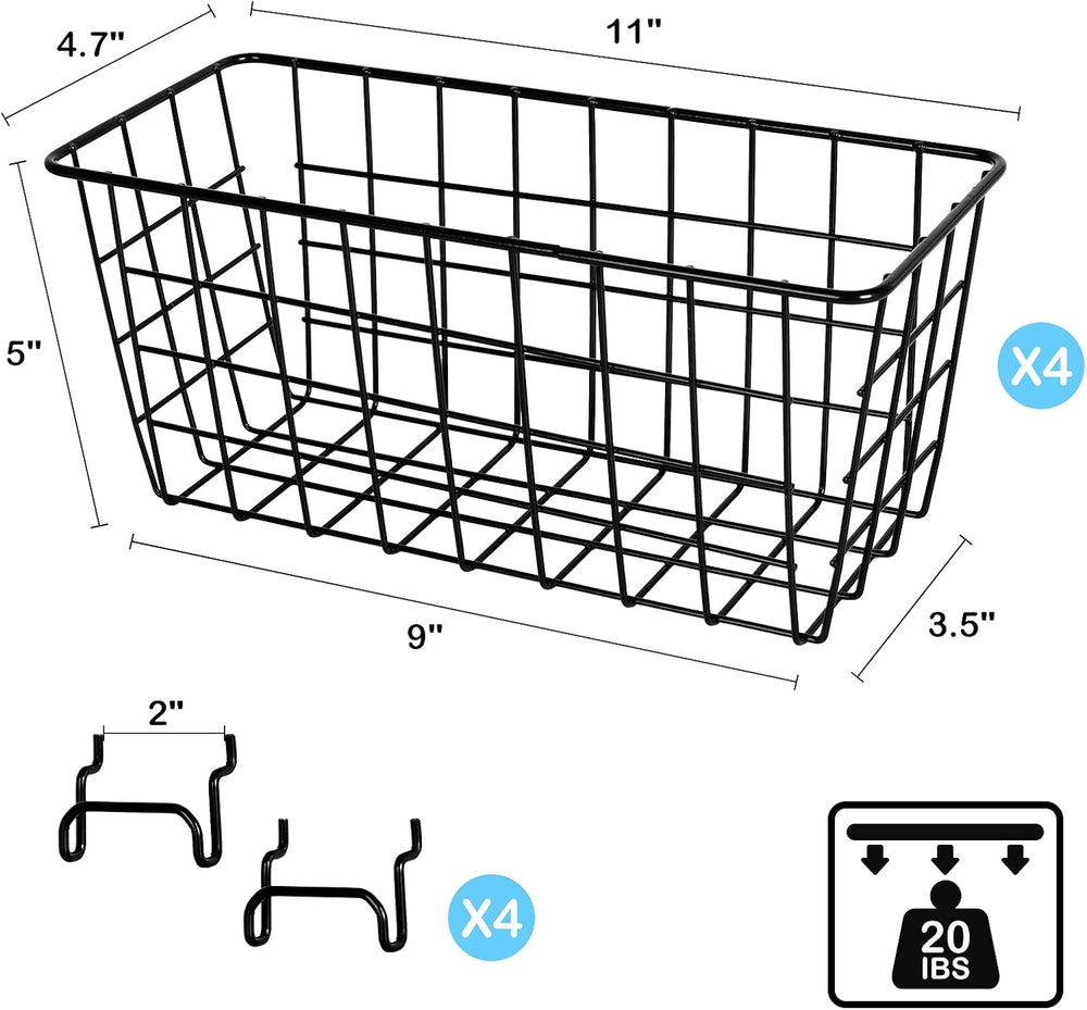 Peg Board Organizer Accessories for 1/8" & 1/4" Pegboards, 13 P...