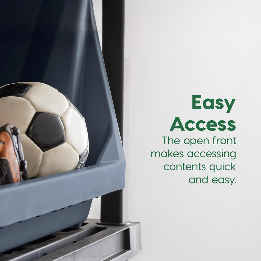 Bundle of IRIS USA 4-Shelf Heavy Duty Plastic Storage Shelves, Black + IRIS U...