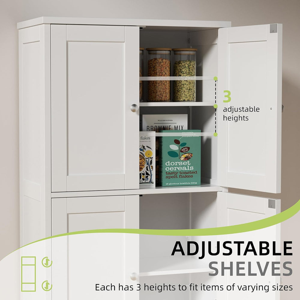 Vongrasig 43" Bathroom Storage Cabinet, Floor Cabinet with Doors, White