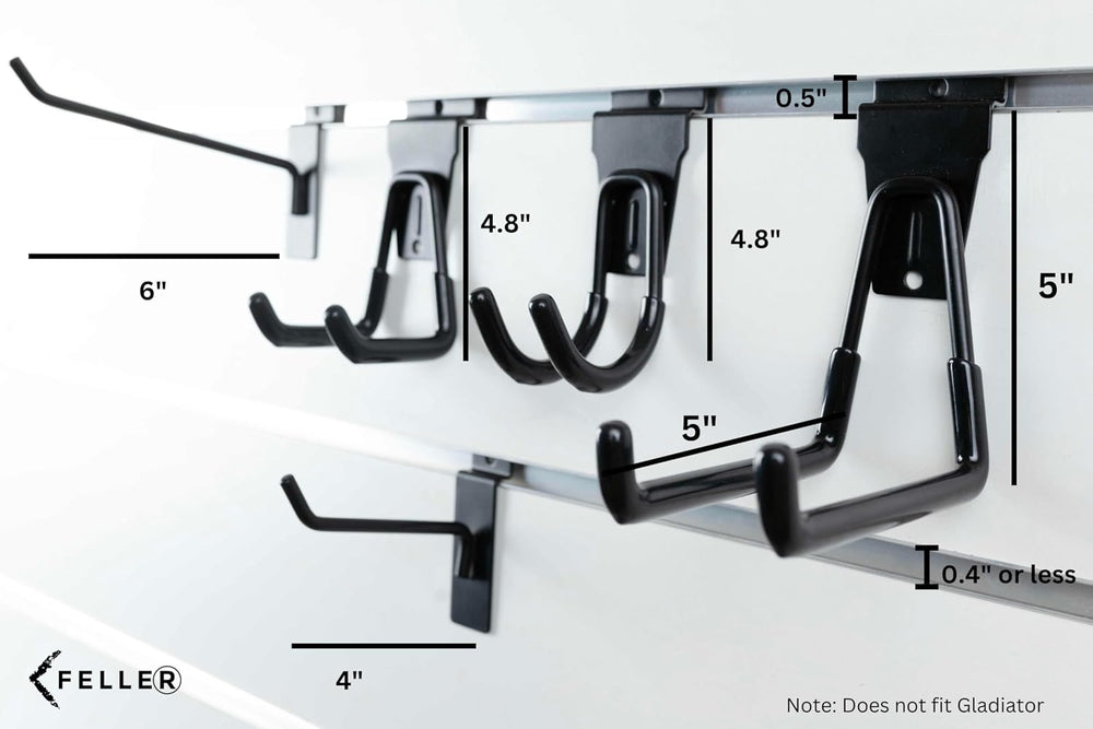 FELLER Slatwall Hooks Heavy Duty - Premium 20 Pack for Proslat & Slatwall...