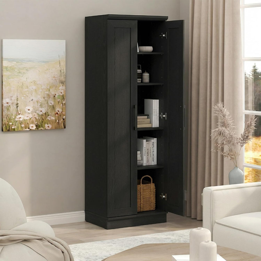 Furinno Robin Storage Cabinet, 5-Tier Pantry Cabinet with Adjustable Shelves,...