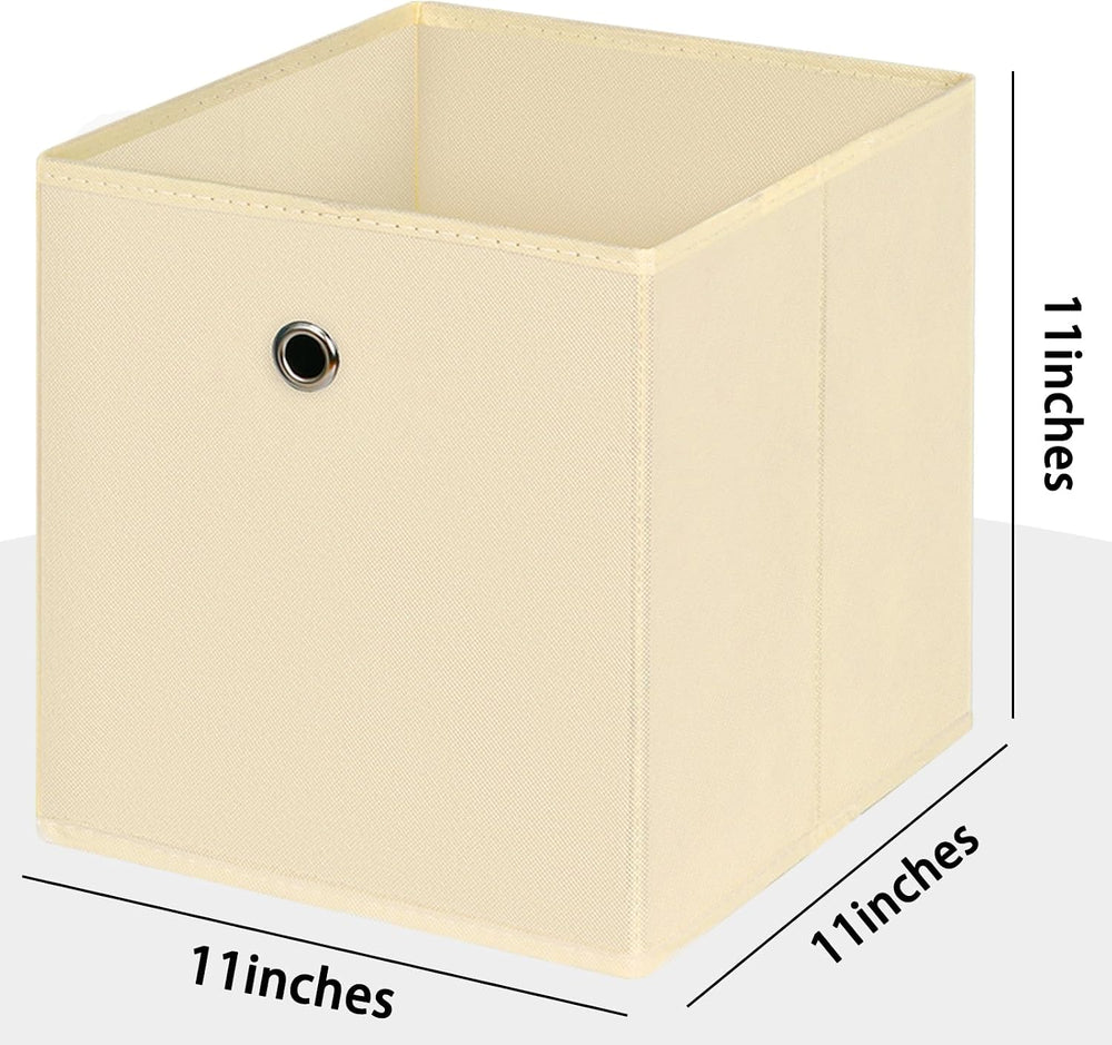 Foldable Storage Cubes Bins ,11 Inch Cloth Storage Cube Fabric Storage Box Cu...
