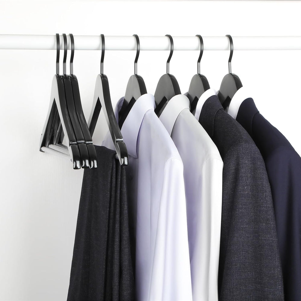 TOPIA HANGER Premium Wooden Hangers, Luxury Boutique Wood Hangers with Extra ...