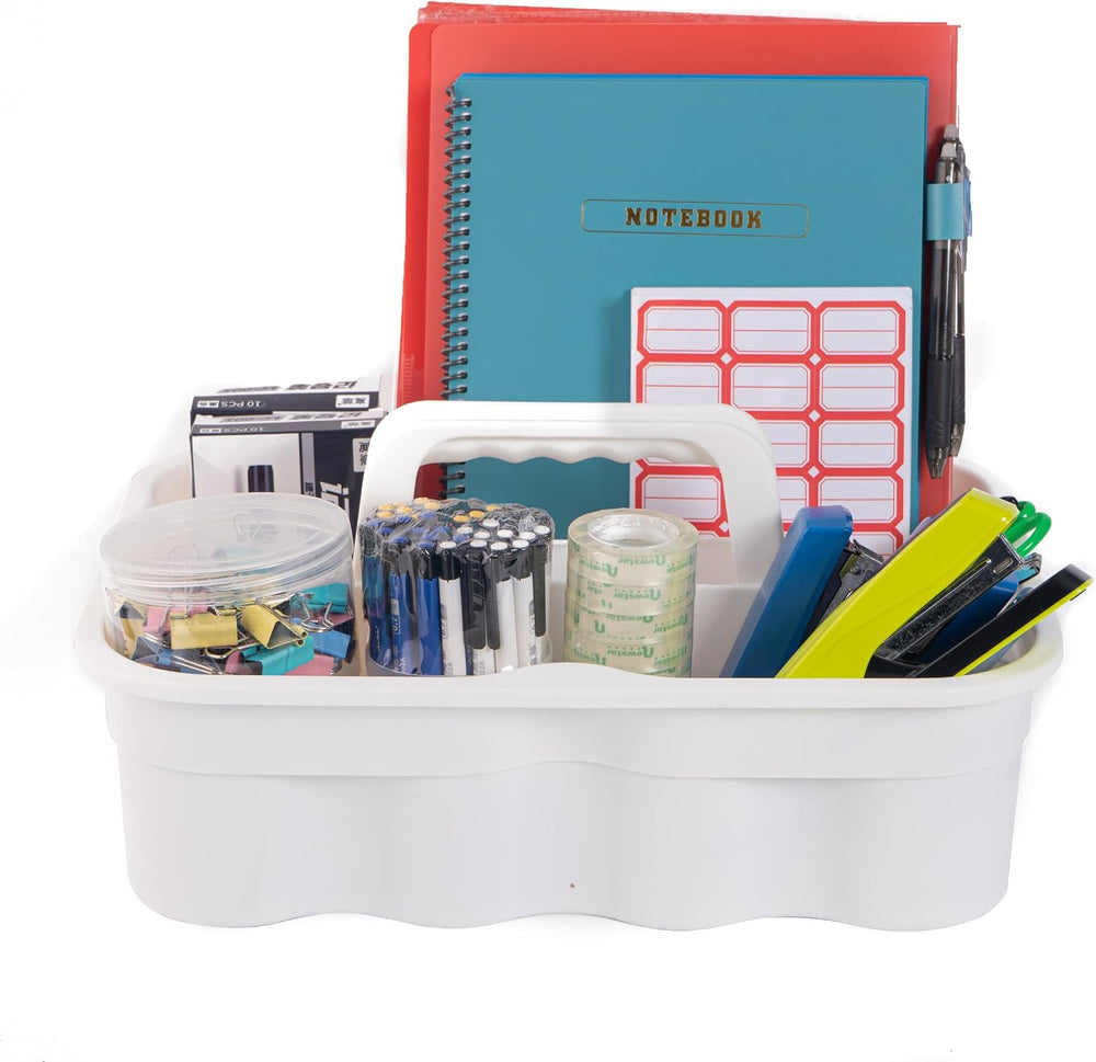 Matthew 5 Pack Large Plastic Tote Tool & Deluxe Supply Cleaning Caddy wit...