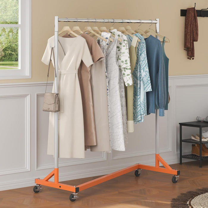 VEVOR Z Rack Industrial Grade Z Base Garment Rack Rolling Sturdy Steel
