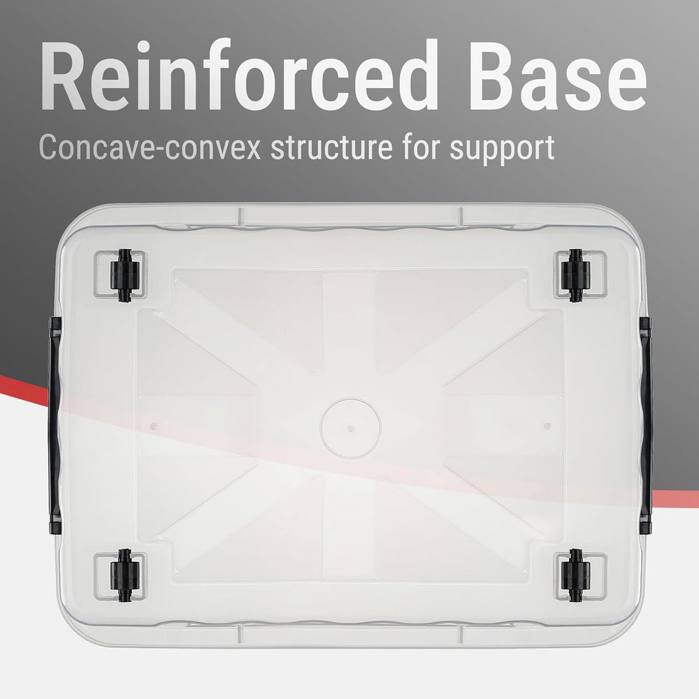 Cetomo 60Qt*6 Plastic Storage Bins with Lids, Storage Box with Wheel, Organiz...