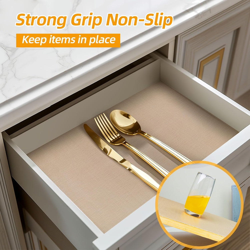 Shelf and Drawer Liner for Kitchen Cabinet Non-Adhesive Non Slip