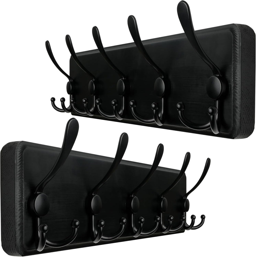 WEBI Rustic Coat Rack Wall Mount,Wood Coat Hooks Wall Mounted Coat Hanger,16&...