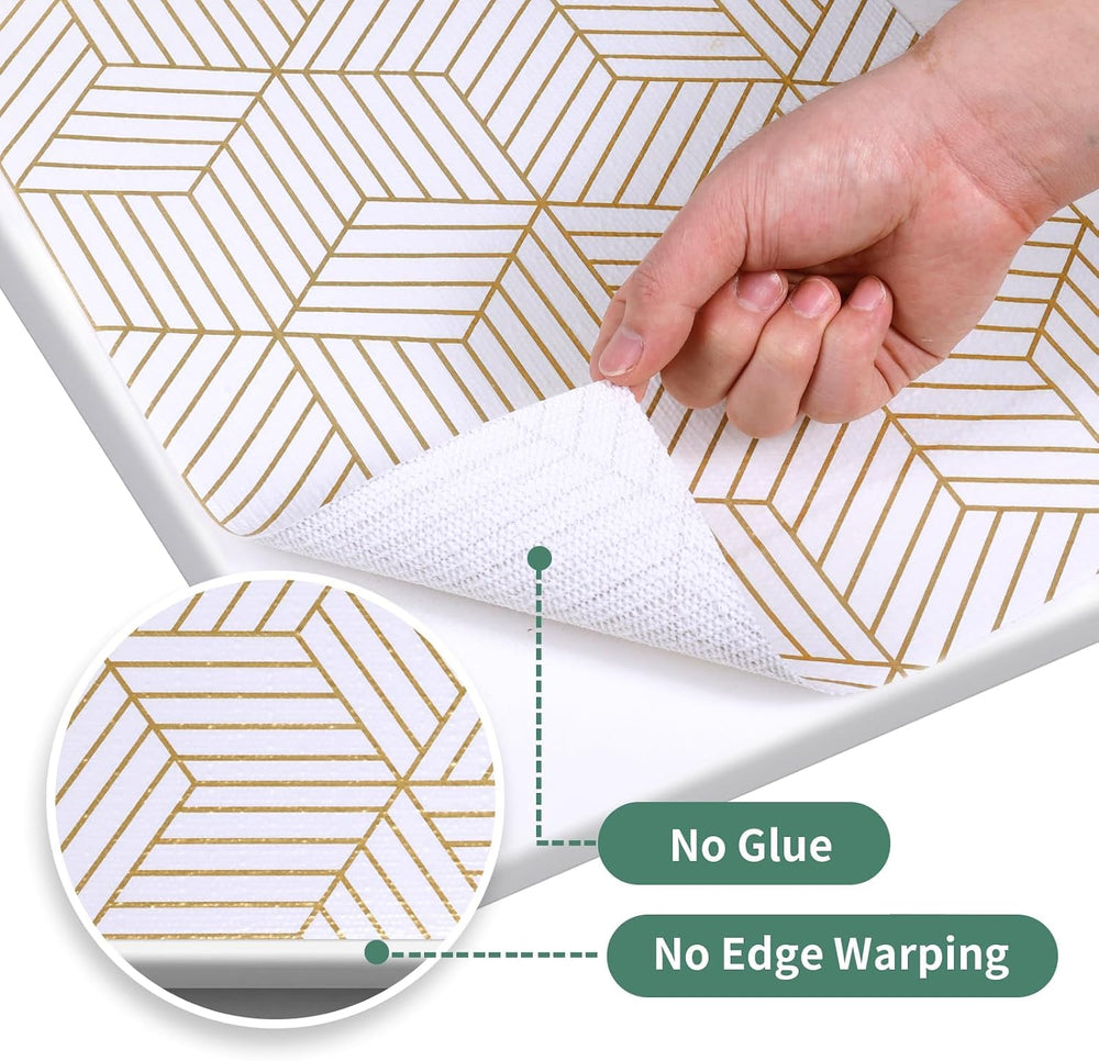 Shelf Liners for Kitchen Cabinets 17.5in x 20FT, Non Adhesive Cabinet Liner S...