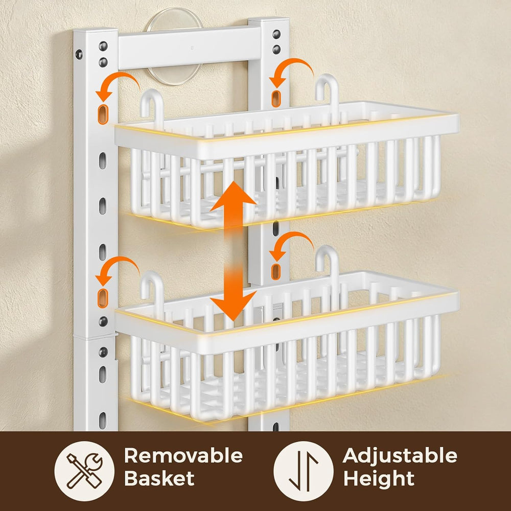 POKIPO 9 Tier Narrow Over The Door Pantry Organizer, 2 in 1 Wall Mount or Han...