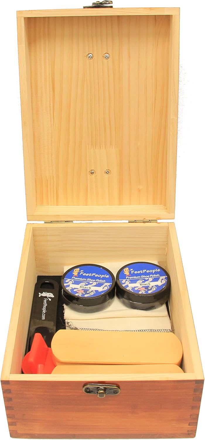 FeetPeople Shoe Polish Leather Care Valet Shoe Shine Kit, 1 Kit