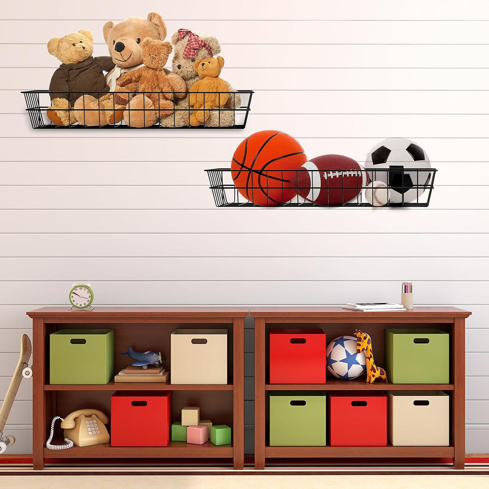 2 Pack Extra Large Slatwall Baskets, 24" x 12" x 4" Slatwall P...