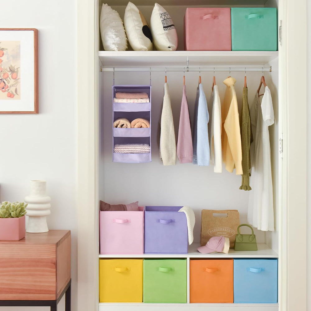 GRANNY SAYS 13 Inch Cube Storage Bins, Pastel Color, 8-Pack