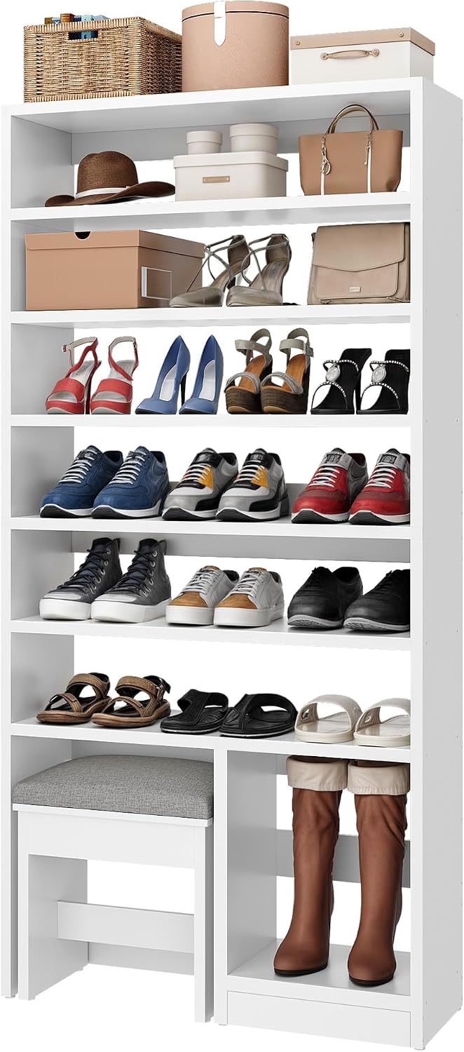 DWVO Shoe Cabinet with Hidden Bench