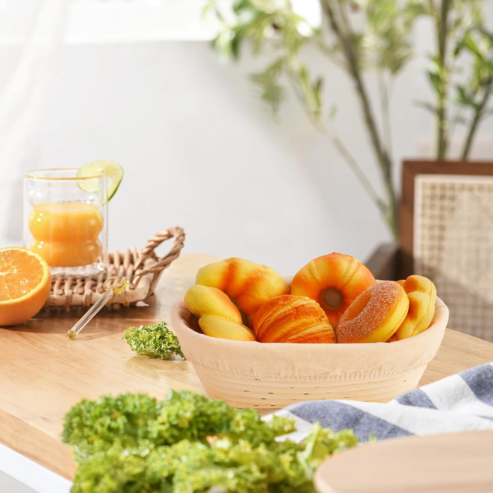 Nisorpa 10 Set Oval Banneton Bread Proofing Basket,10 Inch