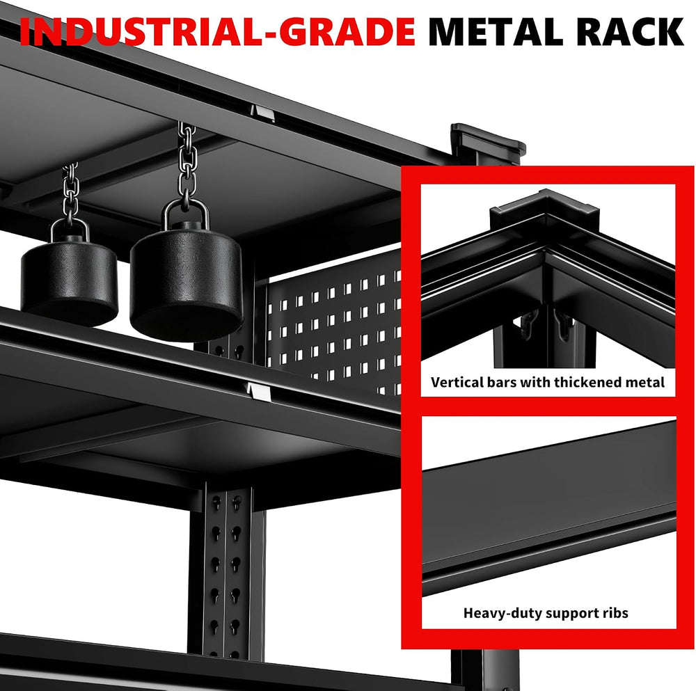 SILVEL 72.2''H Garage Shelving Heavy Duty 5-Tier Adjustable Storage S...