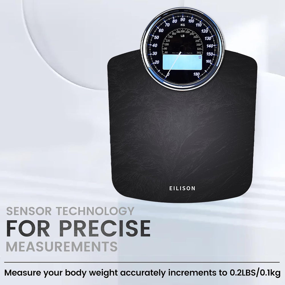 2-in-1 Digital & Analog Bathroom Scale, 400 lbs, Large Display