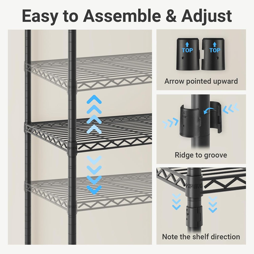 VIPEK V50 Extra Large Closet System, Heavy Duty Clothes Rack, Black