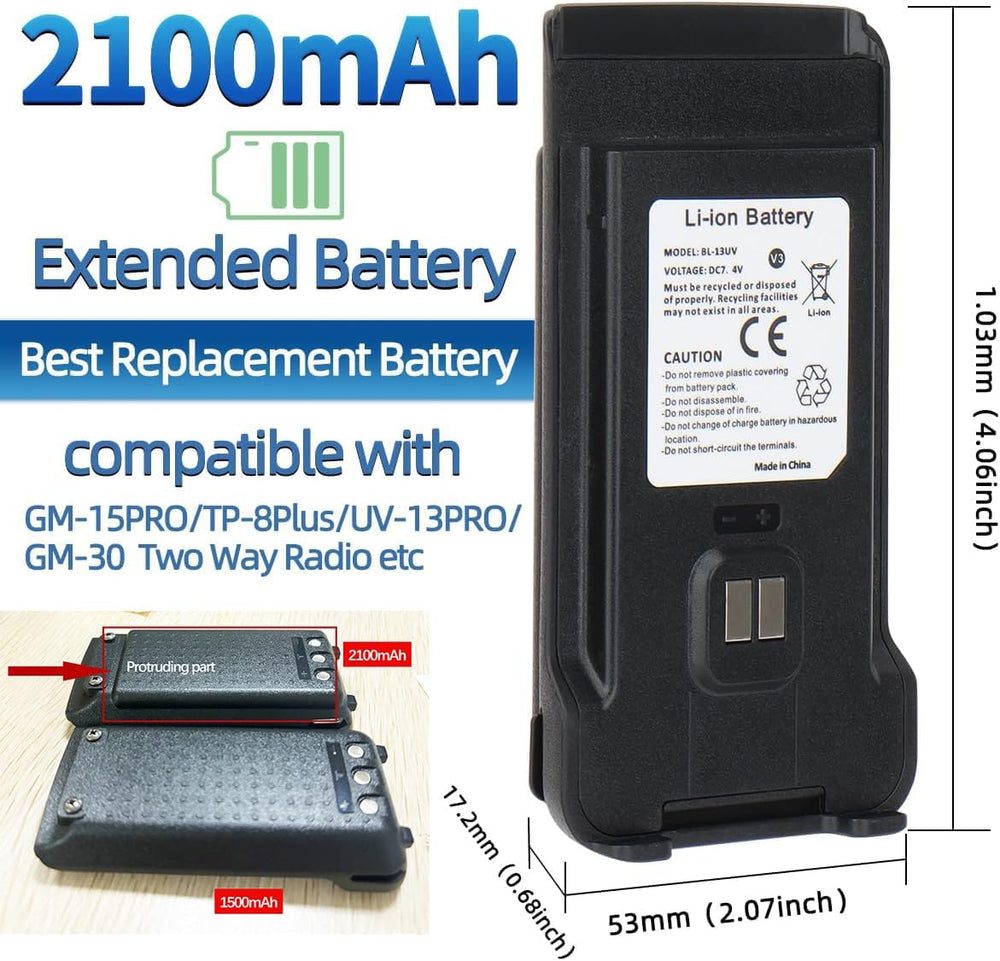 BAOFENG GMRS Handheld Radio GM-15 Pro 8W Rechargeable Long Range Walkie Talki...