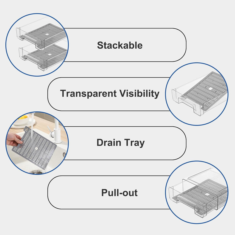 Refrigerator Organizers and Storage Drawers (Complete Set)