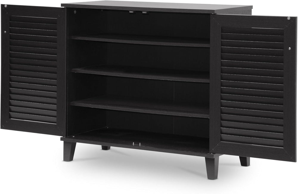 Baxton Studio FP-01LV-Espresso Studio Coolidge Shoe-Storage Cabinet, Espresso...