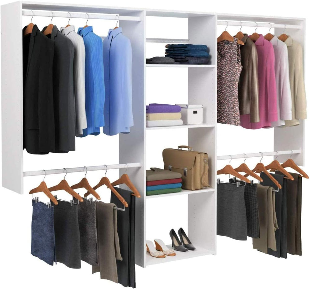 Easy Track OK1460 Deluxe Starter Closet Storage Wall Mounted Wardrobe Organiz...