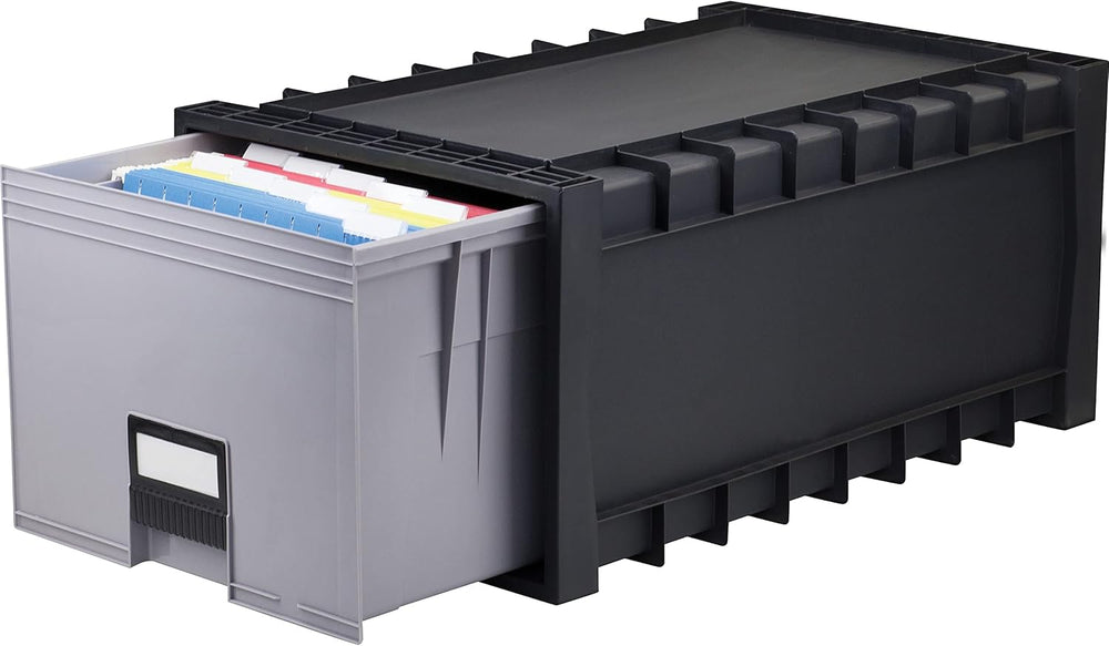 Storex, STX61106U01C, Archive Files Storage Box, 1 / Each, Black,Gray