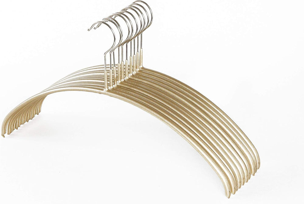 MAWA 119610 Non-Slip Hangers, Human Body Hangers, Set of 60, Gold, 15.7 x 8.7...