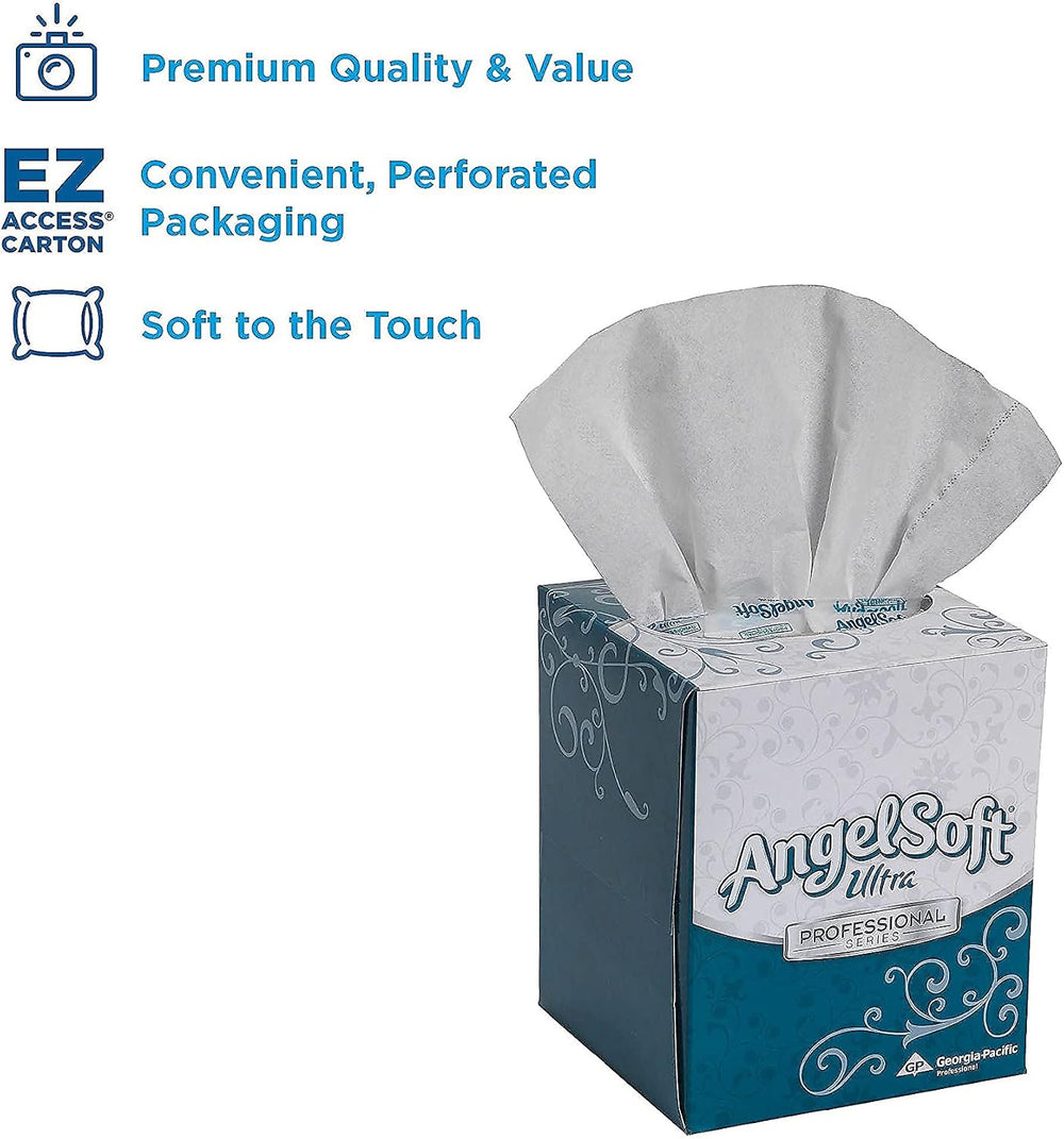 Angel Soft 4636014 ps Ultra Facial Tissue, 2-Ply, White, 7 3/5 x 8 1/2, 96/Bo...