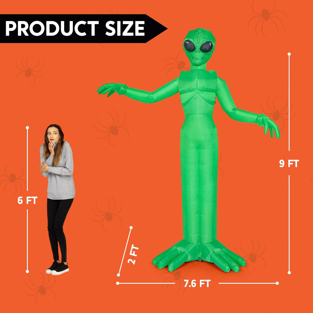 Joiedomi 9 FT Tall Halloween Inflatable Decoration Outside, Blow Up Alien Inf...