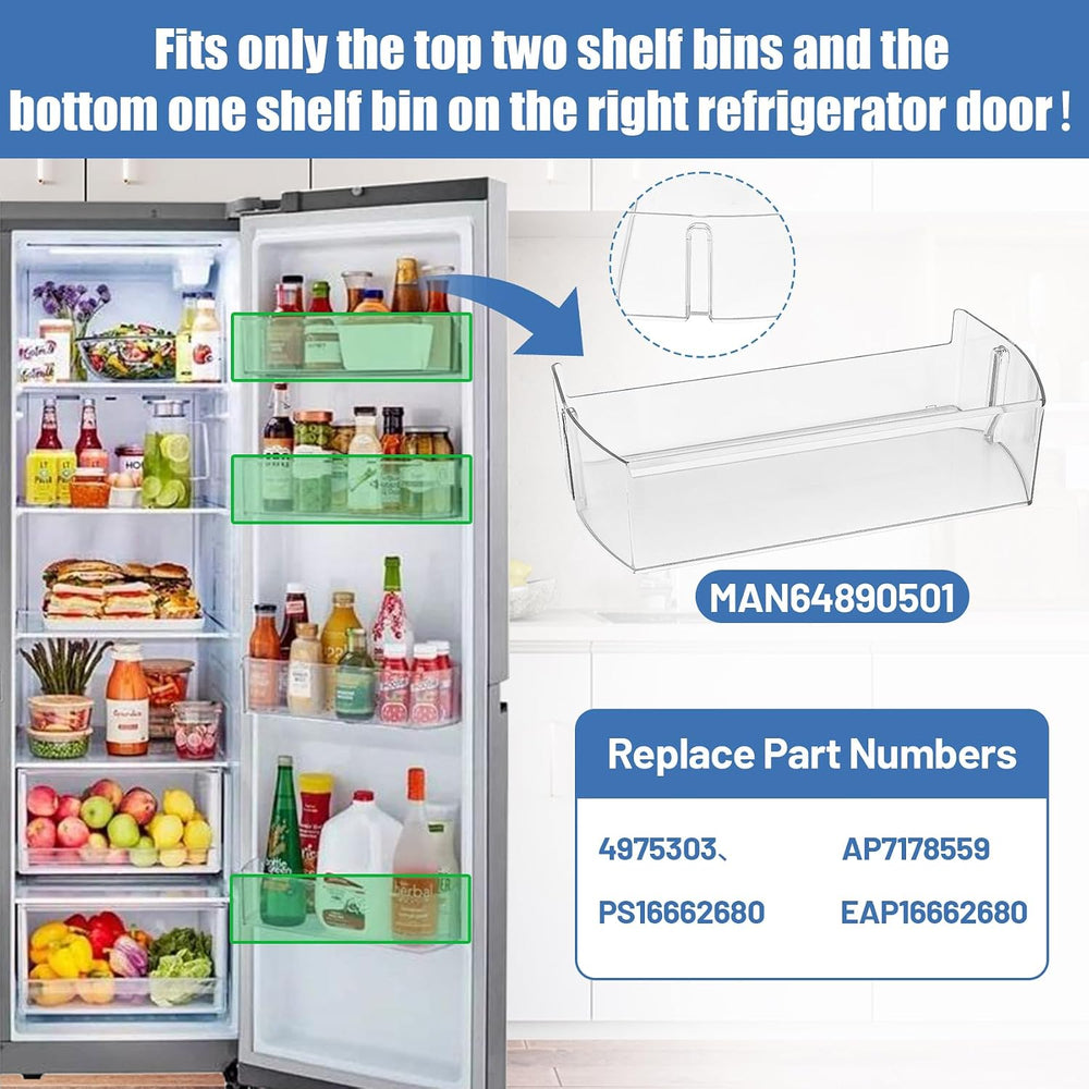 UPGRADED MAN64890501 Refrigerator Door Shelf Bin Compatible With LG