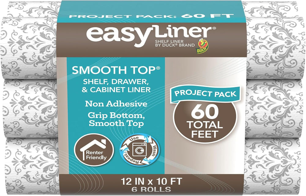 Smooth Top EasyLiner for Cabinets & Drawers, Easy to Install, Shelf Paper...