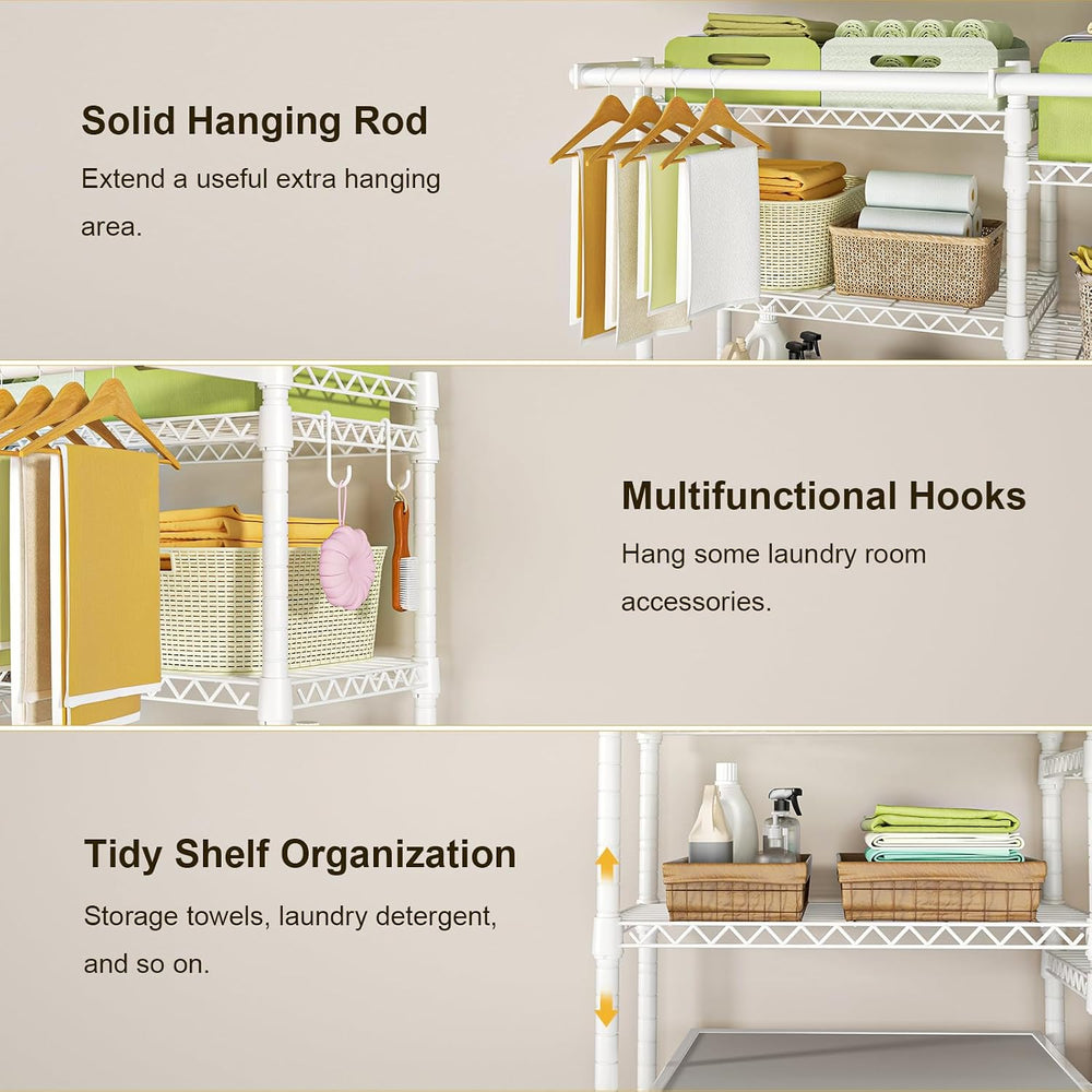 Ulif U13 Over Washer and Dryer Storage Shelves, Laundry Room Standing Shelf
