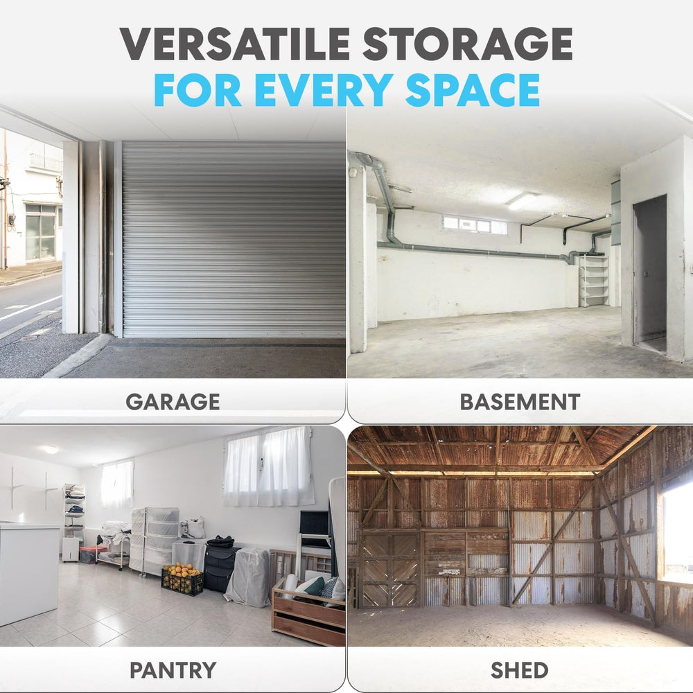 Simpli-Magic 5-Tier Heavy Duty Plastic Storage Shelving Unit, Garage & Ou...