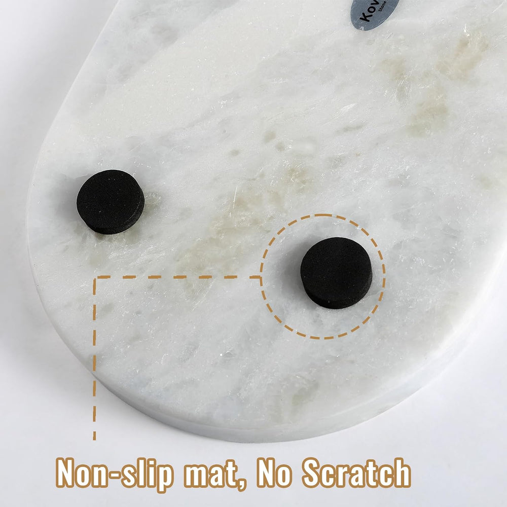 African Natural Marble Decorative Tray, 12"x6" - Countertop Organiz...
