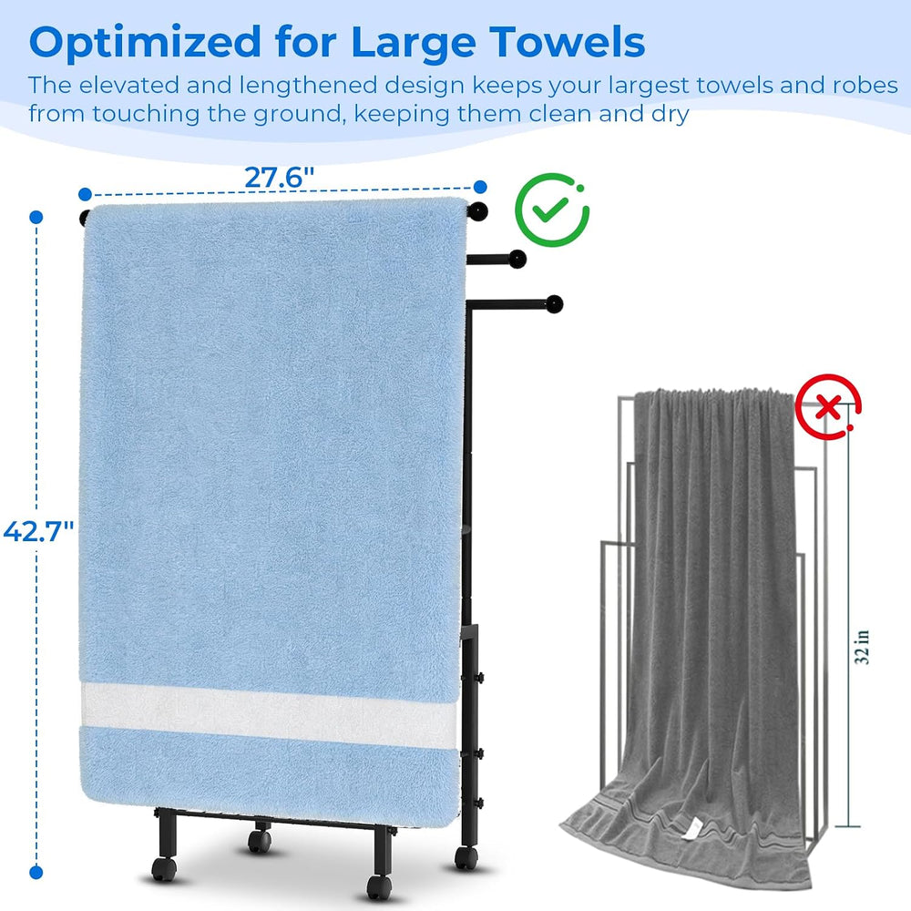 Kayfia 42.7'' Standing 3 Tier Alloy Steel Towel Rack with Basket &amp...