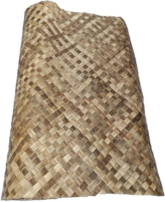 Thaisan7 Lauhala Natural Weave Matting Roll Commercial Grade-Tiki Bar Wall Covering for Home Garden Farm Party Beautiful Decor- 1" x 4' x 8' (Single Roll)