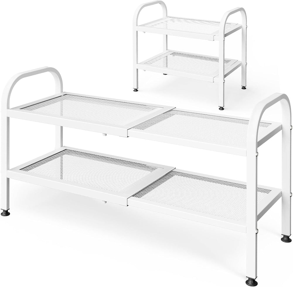 Kitsure Metal Expandable Shoe Rack, 18.1-29.5" x 11.4" x 17.1"...
