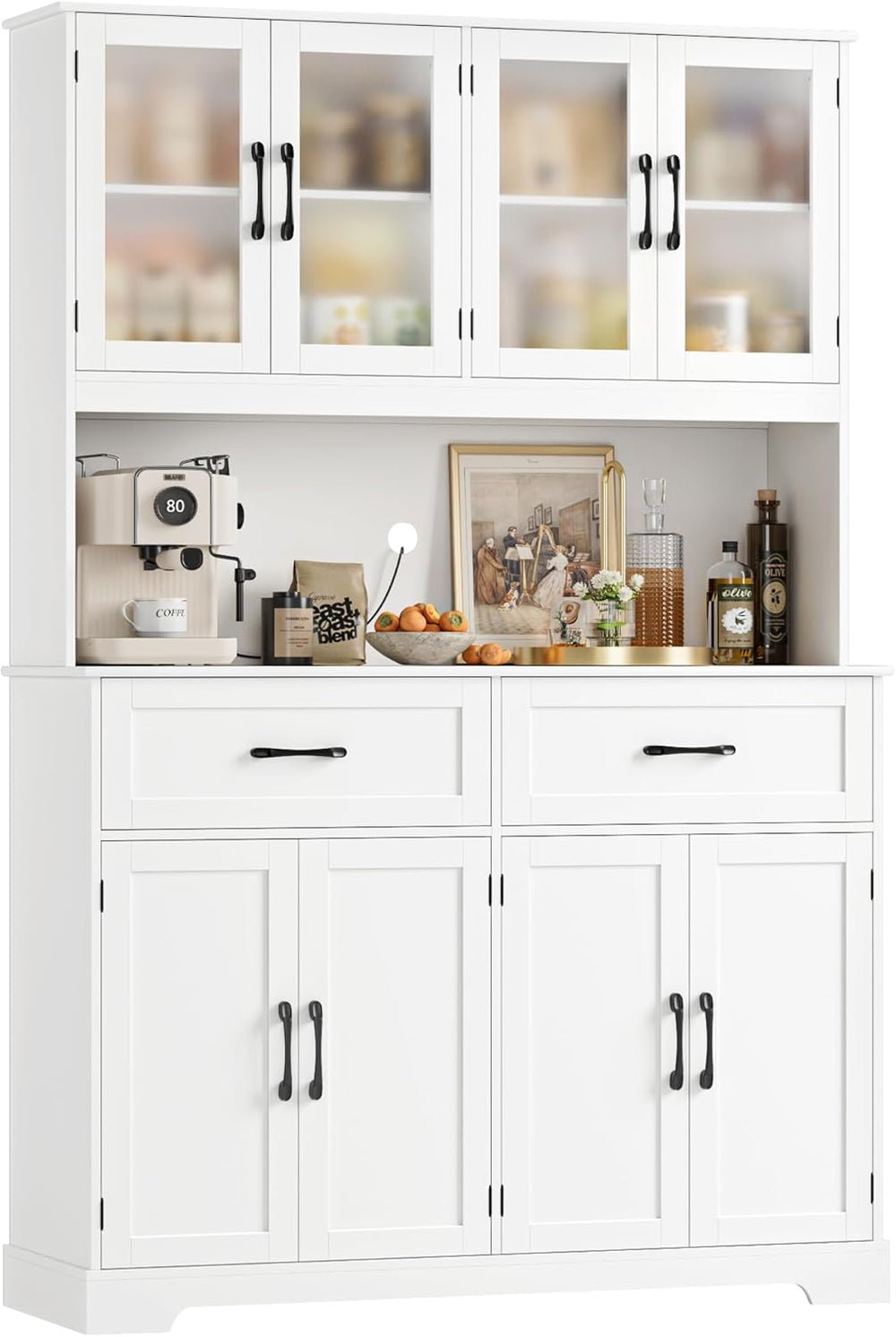 BOTLOG 71" Large Pantry Storage Cabinet with Microwave Stand
