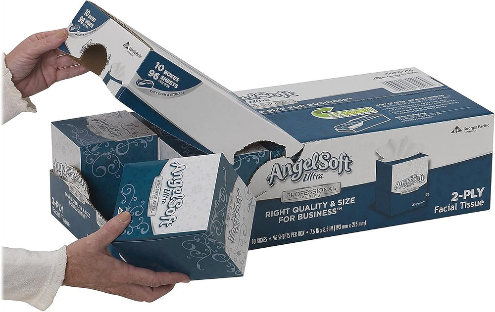 Angel Soft 4636014 ps Ultra Facial Tissue, 2-Ply, White, 7 3/5 x 8 1/2, 96/Bo...