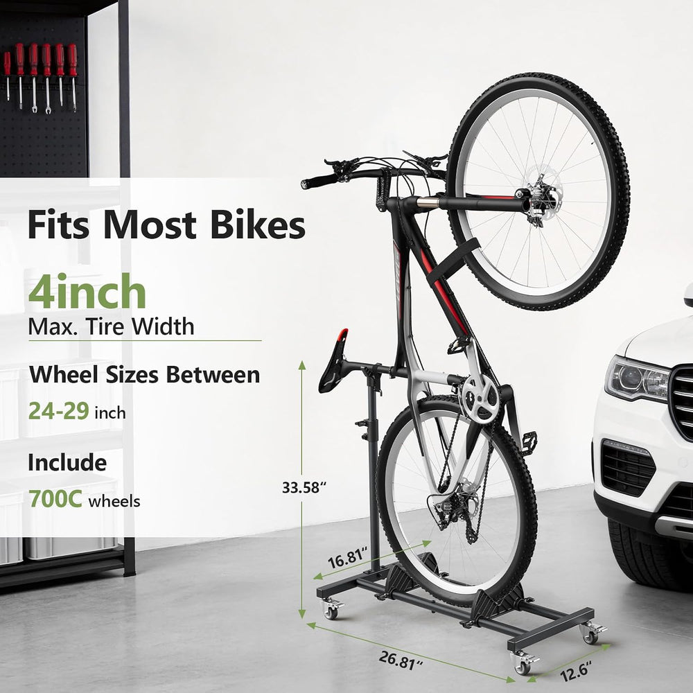 Vertical Bike Stand 2 Pack, Freestanding Bike Rack for Indoor Storage