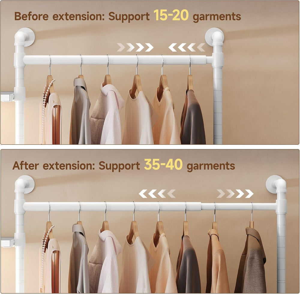 ONBRILL T4 Closet System with Stepless Dimmable LED Light & Drawers, White