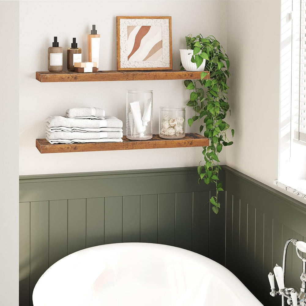 HOOBRO Floating Shelves for Wall, Wall Mounted Shelf Set of 2, 31.5" Han...