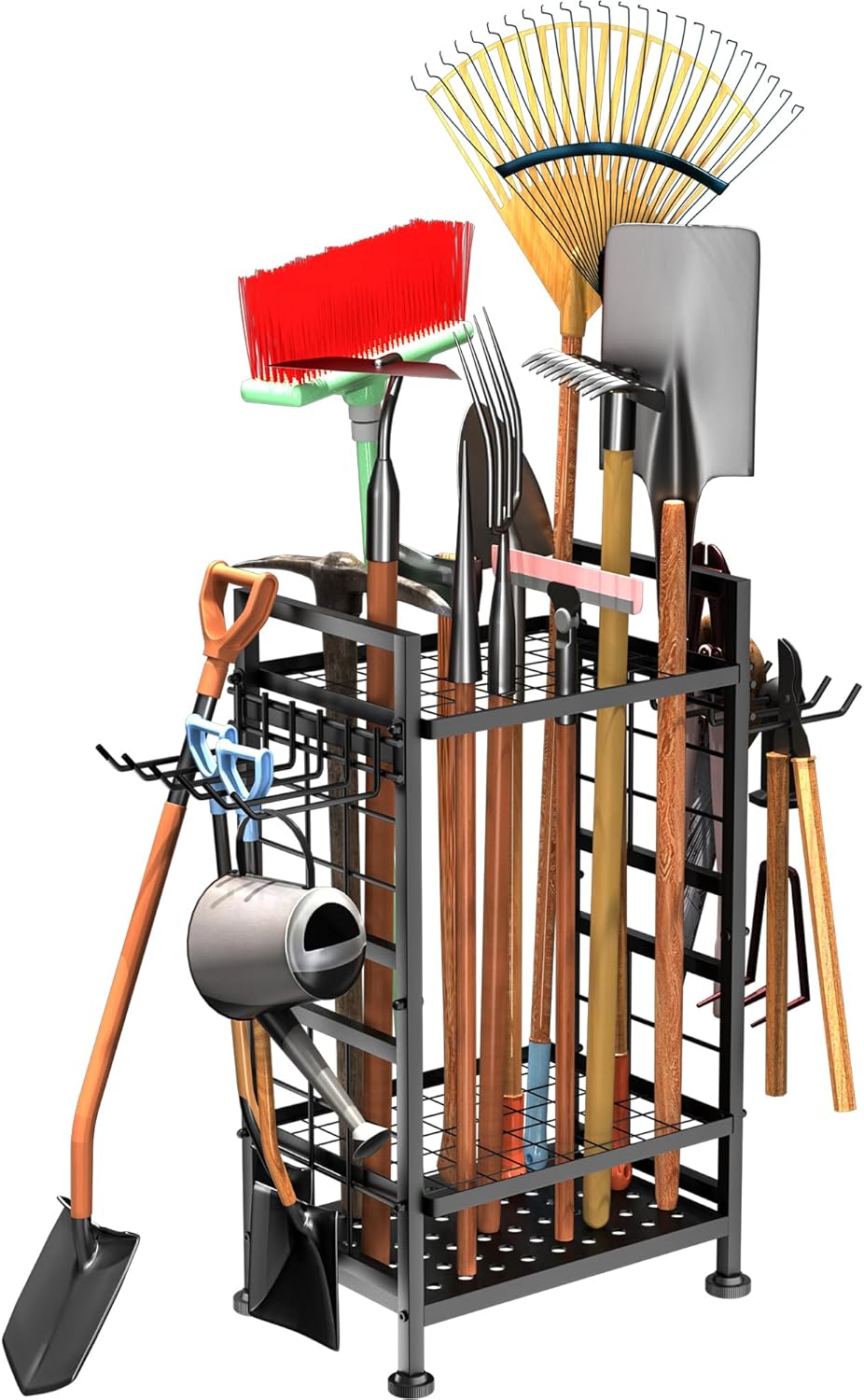 3 Tier Garden Tool Organizer, Garage Storage and Organization, Metal Yard Too...