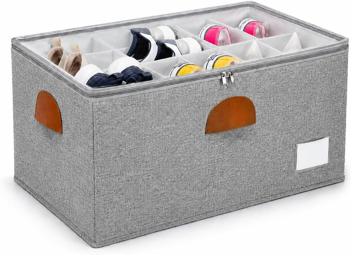 shoe organizer for closet with adjustable divider shoe, main product view