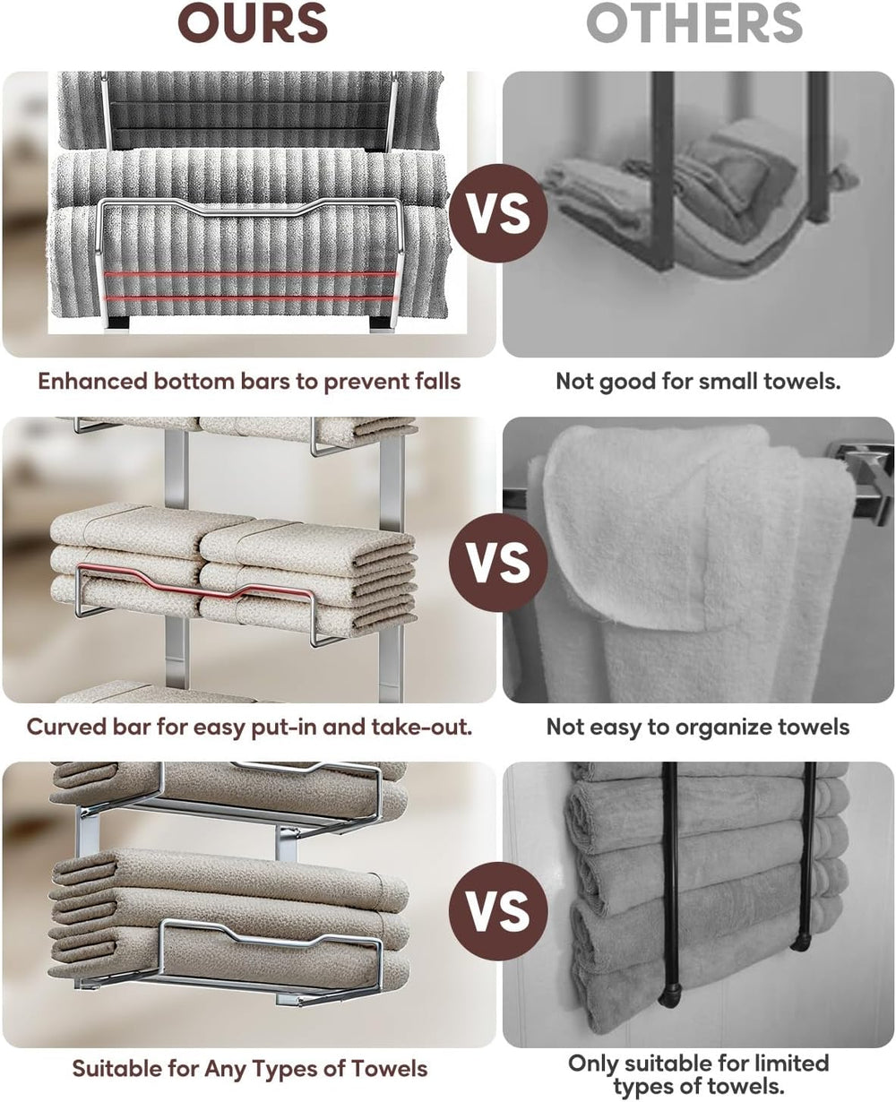 Aetyord Hanging Towel Racks for Bathroom Storage