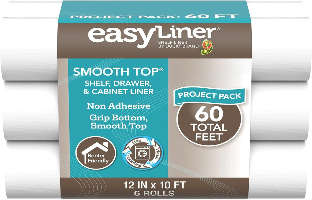 Smooth Top EasyLiner for Cabinets & Drawers, Easy to Install, Shelf Paper...