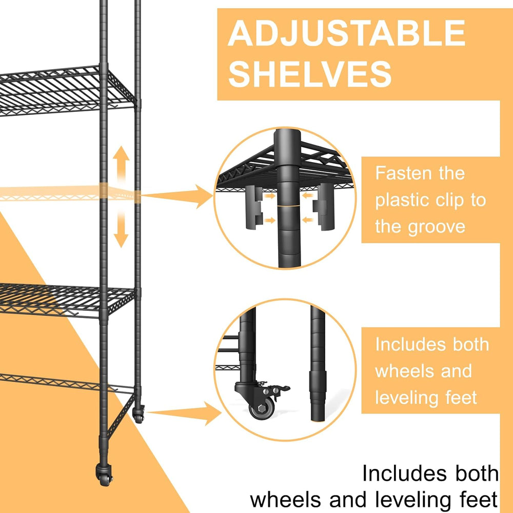 Over Mini Fridge Storage Rack, Height Adjustable, Flexible Storage