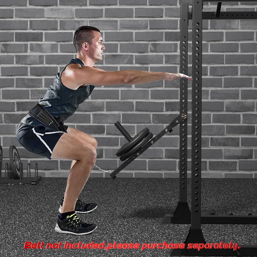 Adjustable Length Belt Squat Attachment for All Power Racks